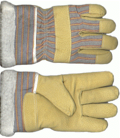 Купить Перчатки спилковые комбинированные утепленные (арт. 2H0202) в Москве