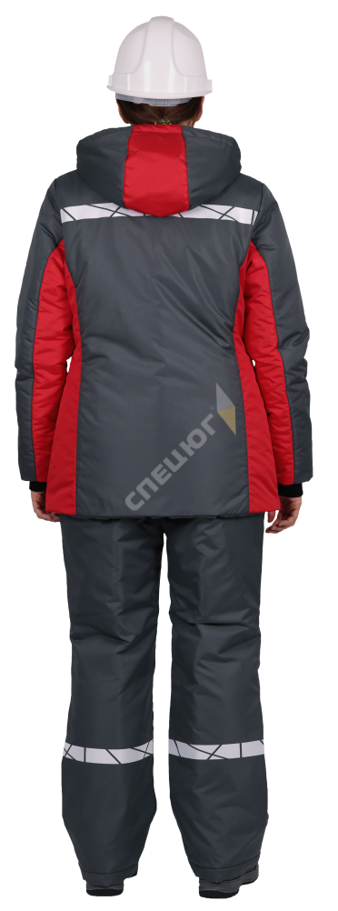 Купить Куртка ВИРАЖ НЕО зимняя жен. (т.серый/красный) (Кур 225) в Москве