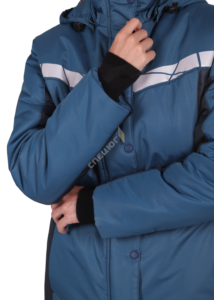 Купить Куртка ВИРАЖ НЕО зимняя жен. (мор.волна/т.синий) (Кур 226) в Москве