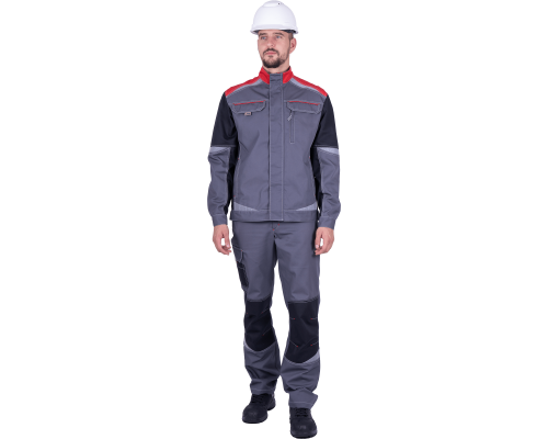 Куртка ТУРБО SAFETY летняя мужская сер/крас/черн (КУР 702)