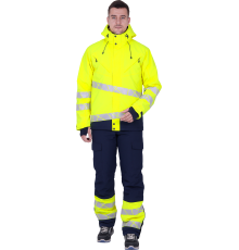 Куртка мужская утепленная ACTIVE флуоресцентный желтый/синий (КУР 021)