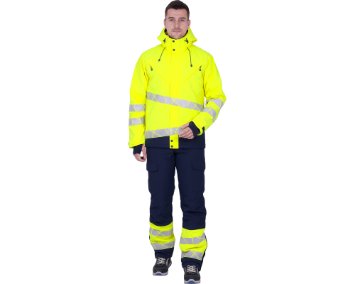 Куртка мужская утепленная ACTIVE флуоресцентный желтый/синий (КУР 021)