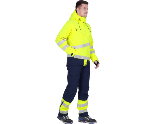 Куртка мужская утепленная ACTIVE флуоресцентный желтый/синий (КУР 021)