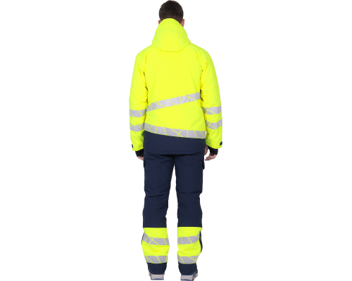 Куртка мужская утепленная ACTIVE флуоресцентный желтый/синий (КУР 021)