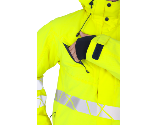 Куртка мужская утепленная ACTIVE флуоресцентный желтый/синий (КУР 021)