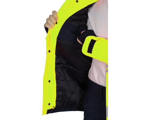 Куртка мужская утепленная ACTIVE флуоресцентный желтый/синий (КУР 021)