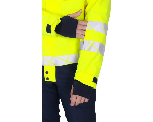 Куртка мужская утепленная ACTIVE флуоресцентный желтый/синий (КУР 021)