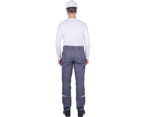 Брюки ТУРБО SAFETY мужские летние сер/крас/чер (БРЮ 401)