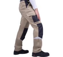 Брюки ТУРБО SAFETY мужские летние беж/т.сер (БРЮ 405)