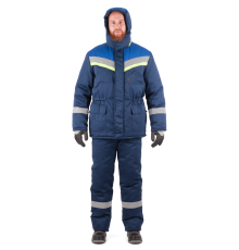Костюм УРЕНГОЙ зимний, т/.синий-василек, 4 кл пояс (КОС 913)