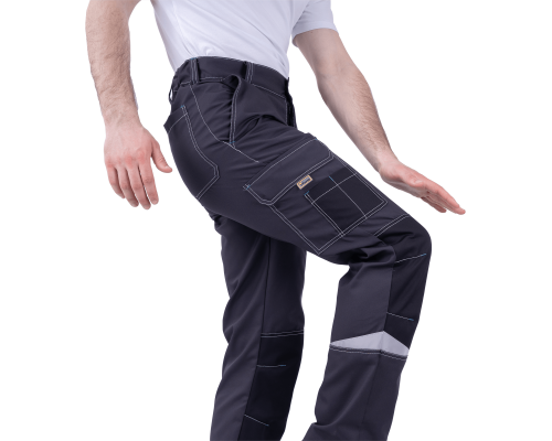 Брюки ТУРБО SAFETY мужские летние сер/чер (БРЮ 1604)