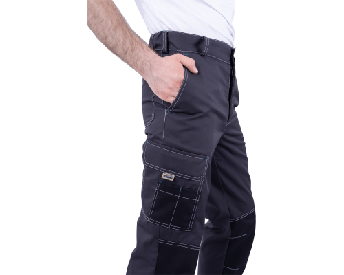 Брюки ТУРБО SAFETY мужские летние сер/чер (БРЮ 1604)