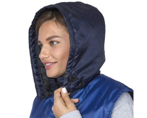 Жилет СУРА утепленный тёмно-синий/василёк/лимонный