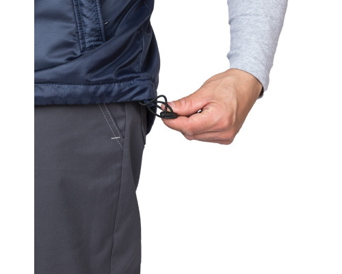 Жилет СУРА утепленный тёмно-синий/василёк/лимонный