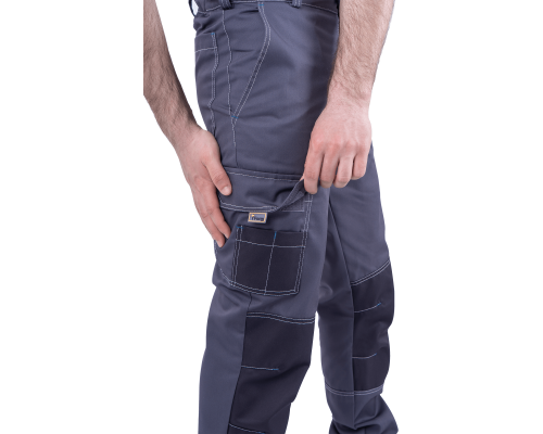 Брюки ТУРБО SAFETY мужские летние серый/темно-серый (БРЮ 1603)