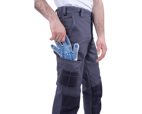 Брюки ТУРБО SAFETY мужские летние серый/темно-серый (БРЮ 1603)