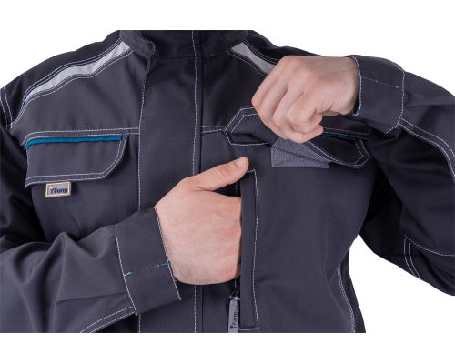 Куртка ТУРБО SAFETY летняя мужская сер/черный (КУР 1604)