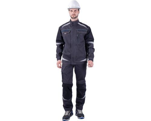 Куртка ТУРБО SAFETY летняя мужская сер/черный (КУР 1604)