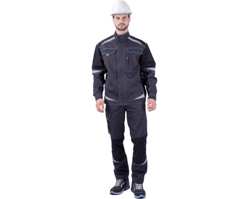 Куртка ТУРБО SAFETY летняя мужская сер/черный (КУР 1604)