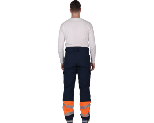 Брюки мужские утепленные ACTIVE синий/флуоресцентный оранжевый (БРЮ 002)
