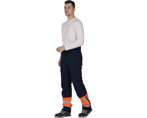 Брюки мужские утепленные ACTIVE синий/флуоресцентный оранжевый (БРЮ 002)