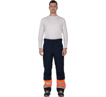 Брюки мужские утепленные ACTIVE синий/флуоресцентный оранжевый (БРЮ 002)