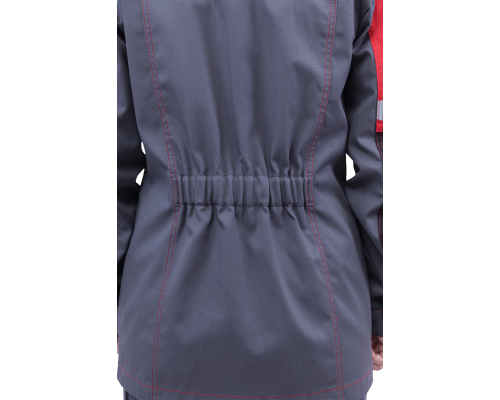 Куртка  женская ХАЙ-ТЕК SAFETY сер/кр/черная (КУР 421)