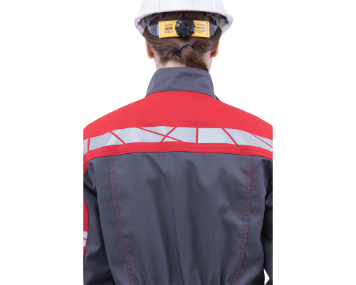 Куртка  женская ХАЙ-ТЕК SAFETY сер/кр/черная (КУР 421)