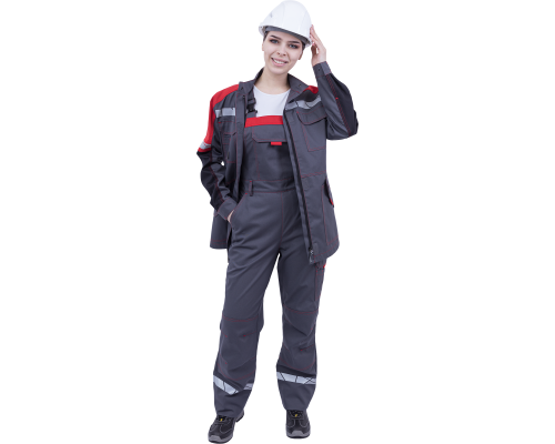 Куртка  женская ХАЙ-ТЕК SAFETY сер/кр/черная (КУР 421)