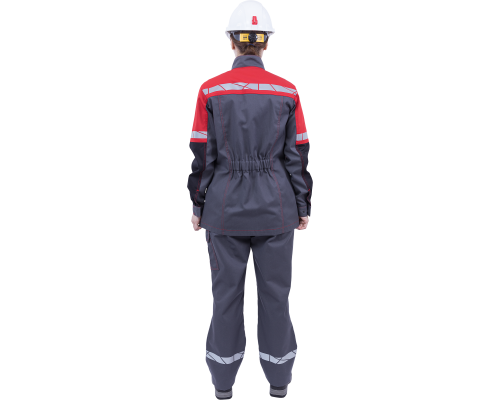 Куртка  женская ХАЙ-ТЕК SAFETY сер/кр/черная (КУР 421)