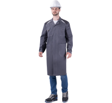 Халат ТУРБО SAFETY летний мужской сер/т.сер (ХАЛ 556)