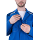 Халат ТУРБО SAFETY летний мужской вас/синий (ХАЛ 555)