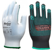 Перчатки нейлоновые с ПВХ 'Механик'