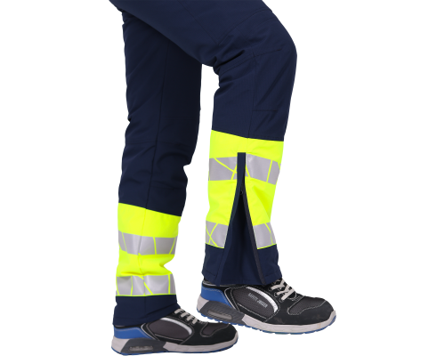 Брюки мужские утепленные ACTIVE синий/флуоресцентный желтый (БРЮ 001)