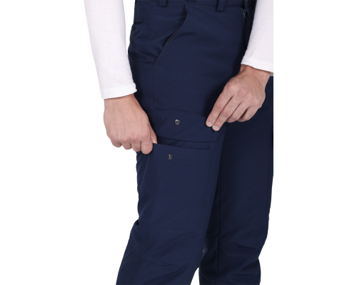 Брюки мужские утепленные ACTIVE синий/флуоресцентный желтый (БРЮ 001)