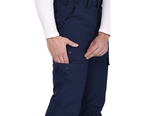 Брюки мужские утепленные ACTIVE синий/флуоресцентный желтый (БРЮ 001)