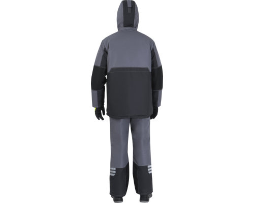 Куртка ЭДВАНС зимняя серый-т.серый-лимон (КУР 662) БОЛЬШИЕ РАЗМЕРЫ