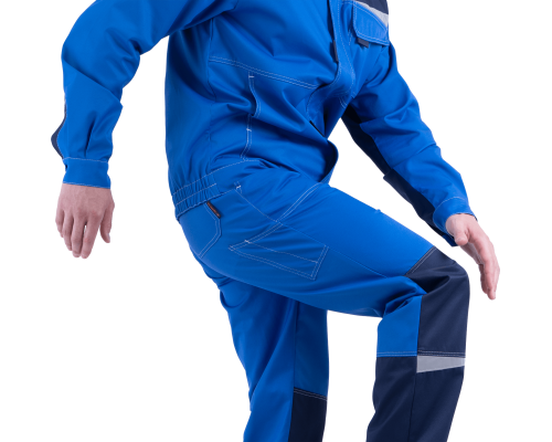 Костюм КМ-10 ЛЮКС (кос 595) василек-т.синий (комплект: куртка и полукомб.)