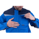 Костюм КМ-10 ЛЮКС (кос 595) василек-т.синий (комплект: куртка и полукомб.)