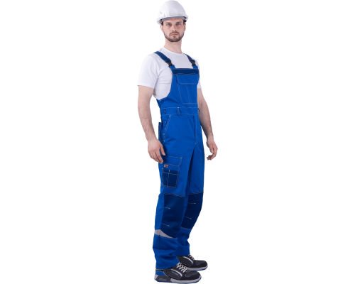 Полукомбинезон ТУРБО SAFETY летний мужской вас/синий (КОМ 667)