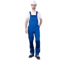 Полукомбинезон ТУРБО SAFETY летний мужской вас/синий (КОМ 667)