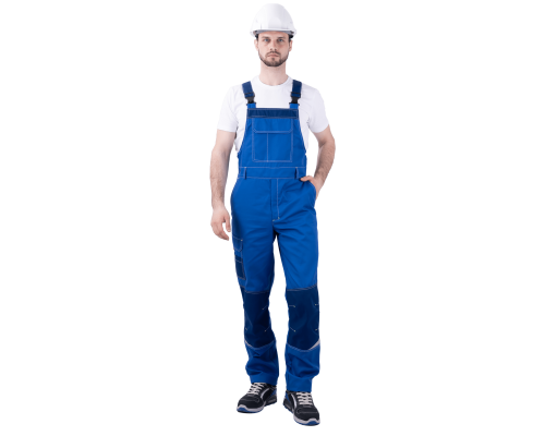 Полукомбинезон ТУРБО SAFETY летний мужской вас/синий (КОМ 667)