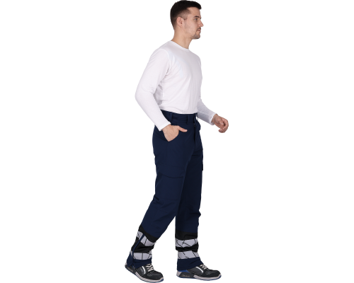 Брюки мужские утепленные ACTIVE сине/черный (БРЮ 202)