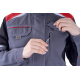 Куртка ТУРБО SAFETY летняя женская сер/чер/крас (КУР 694)
