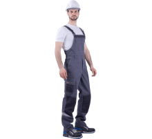 Полукомбинезон ТУРБО SAFETY летний мужской серый/т.сер (КОМ 668)