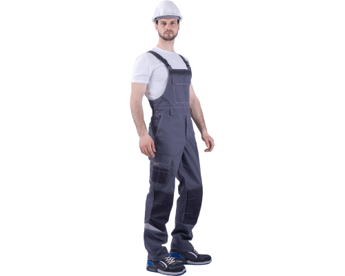 Полукомбинезон ТУРБО SAFETY летний мужской серый/т.сер (КОМ 668)
