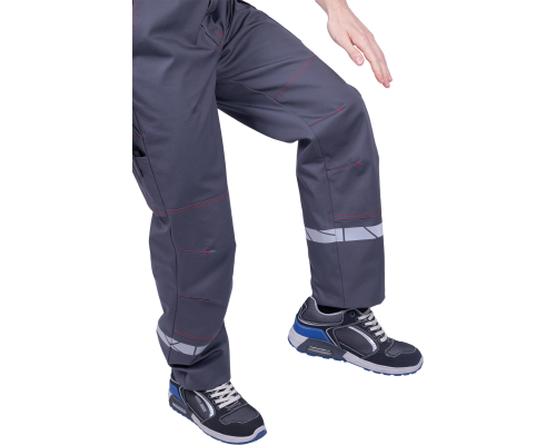 Полукомбинезон ХАЙ-ТЕК SAFETY летнийсер/крас (ПКОМ 1606)