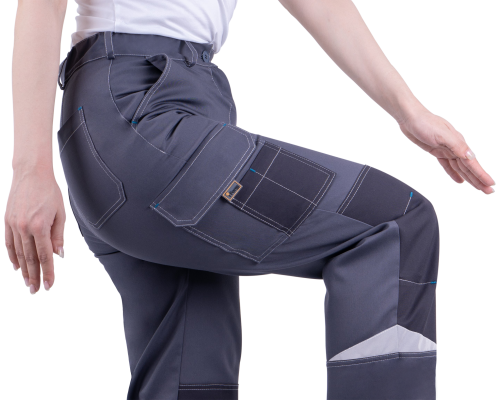 Брюки ТУРБО SAFETY летние женские сер/т.сер (БРЮ 619)