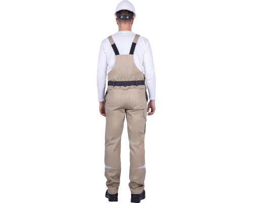 Полукомбинезон ТУРБО SAFETY летний мужской беж/т.сер (ПКОМ 652)