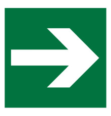 Знак E02-01 'НАПРАВЛЯЮЩАЯ СТРЕЛКА' (Самокл. 200 х 200)
